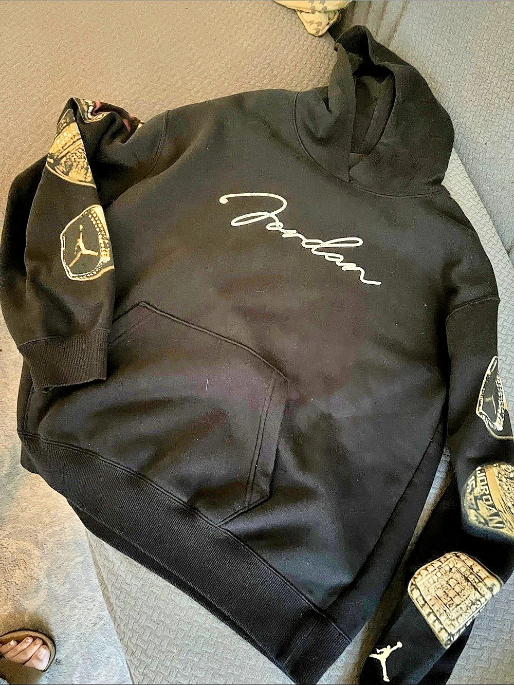 Jordan MVP Championship Rings Fleece Hoodie Black XL